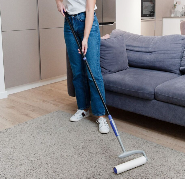 Сменный ролик - блок для чистки мягкой мебели и штор Clean Space (60 листов, диагональная намотка)